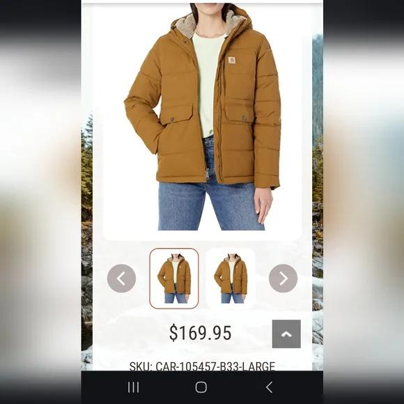 CARHARTT 🔥 Montana Insulated womens RAIN DEFENDER WIND FIGHTER RELAXED FTxsmall - Picture 12 of 12